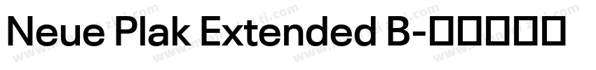 Neue Plak Extended B字体转换